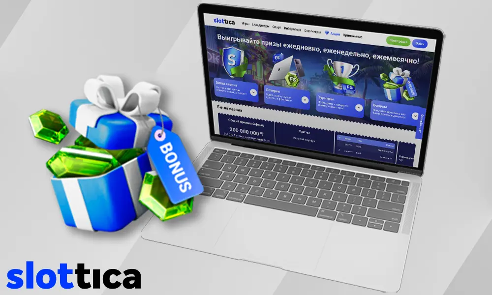 Информация о бонусах в Slottica